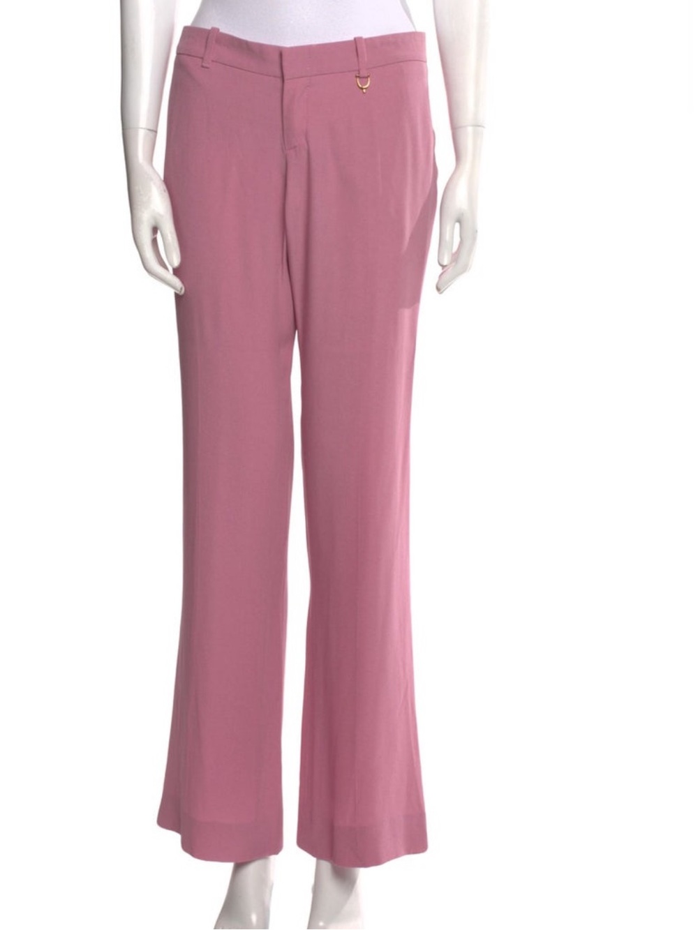 Gucci Rose Pink Wide-Leg Trousers with Waist D-Ring